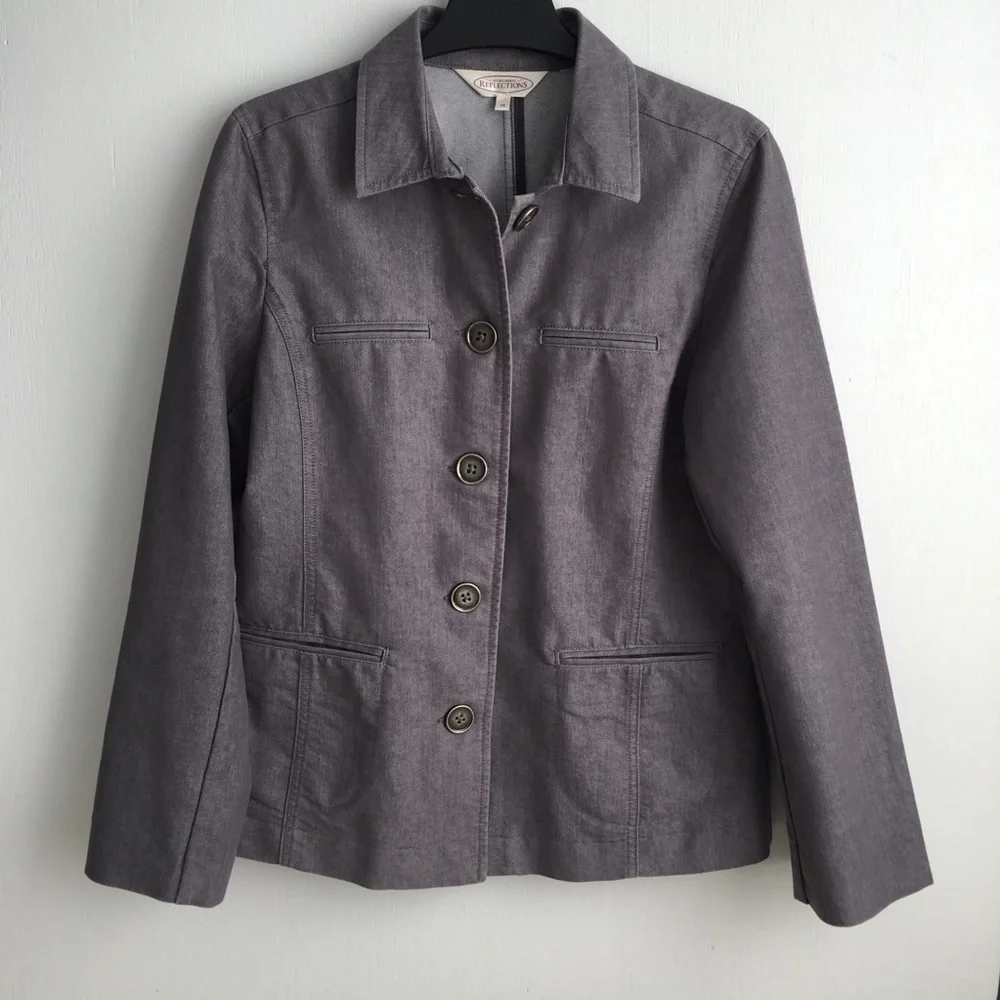 Northern Reflections Jean Style Tailored Dress / Casual Jacket Blazer Size M - Picture 2 of 16